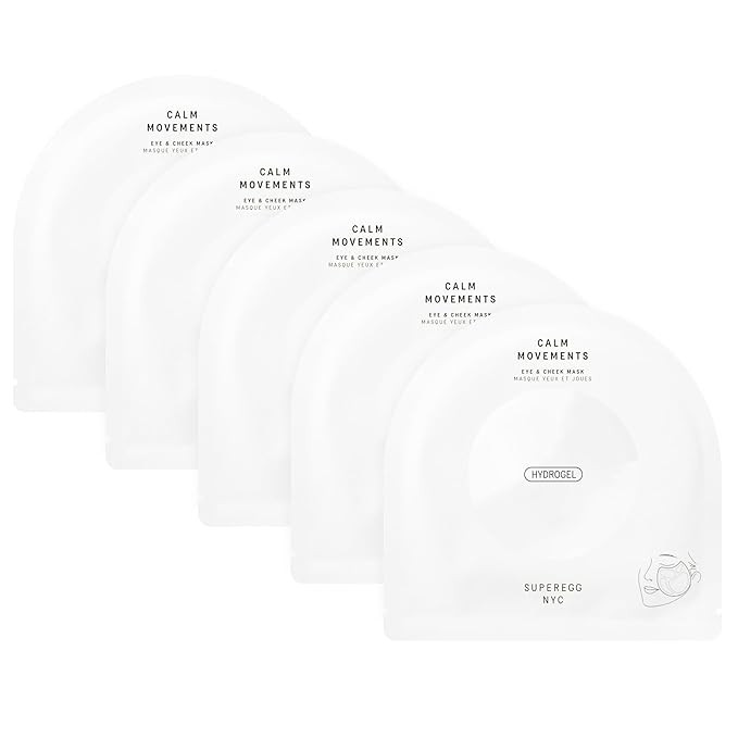 SUPEREGG Calm Movements Eye & Cheek Mask (Pack of 5): Hydrogel mask for plump, silky smooth skin.... | Amazon (US)