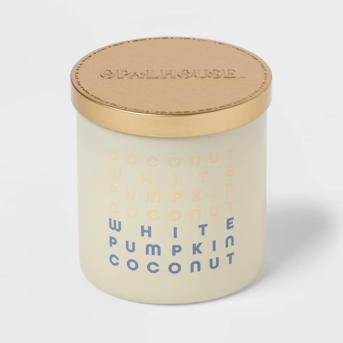 15oz Glass Jar Candle White Word Label White Pumpkin Coconut Name Art - Opalhouse™ | Target