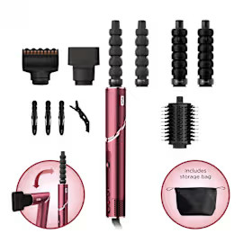Shark FlexStyle Black Cherry 5-in-1 Air Styler & Hair Dryer with Clips & Storage Case HD456CRUK -... | Shark Clean