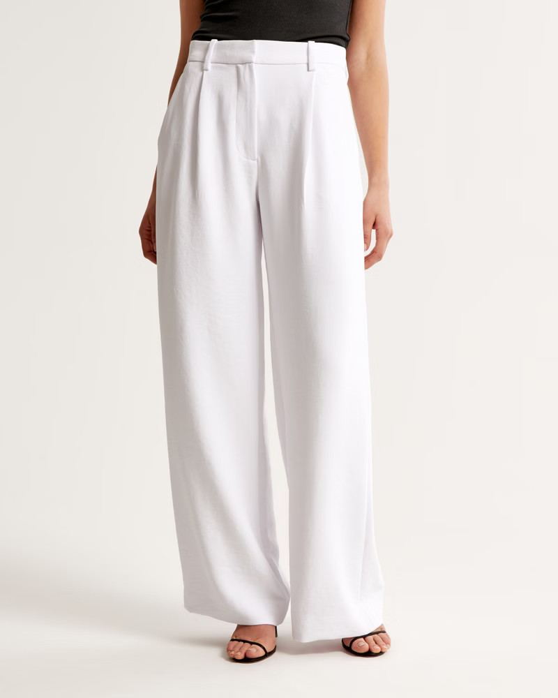 Women's A&F Harper Tailored Premium Crepe Pant | Women's Clearance | Abercrombie.com | Abercrombie & Fitch (US)