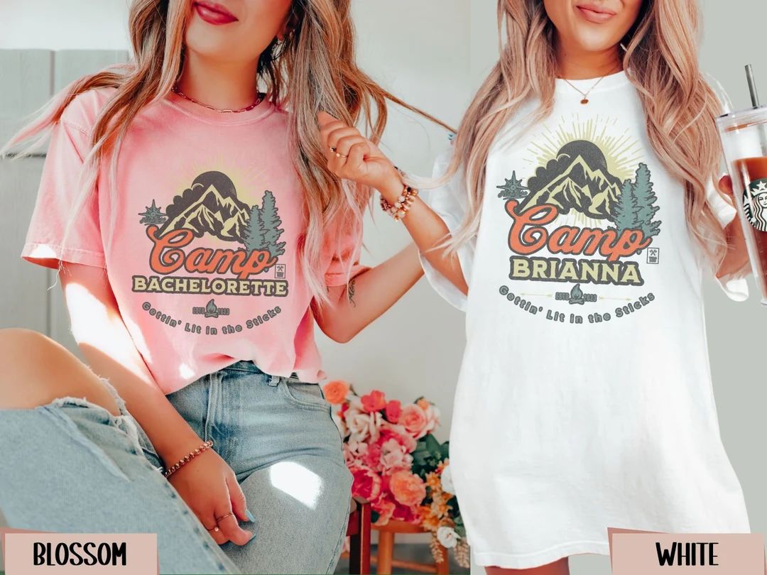 Retro Camp Bachelorette Shirt Comfort Colors Camp Bach - Etsy | Etsy (US)