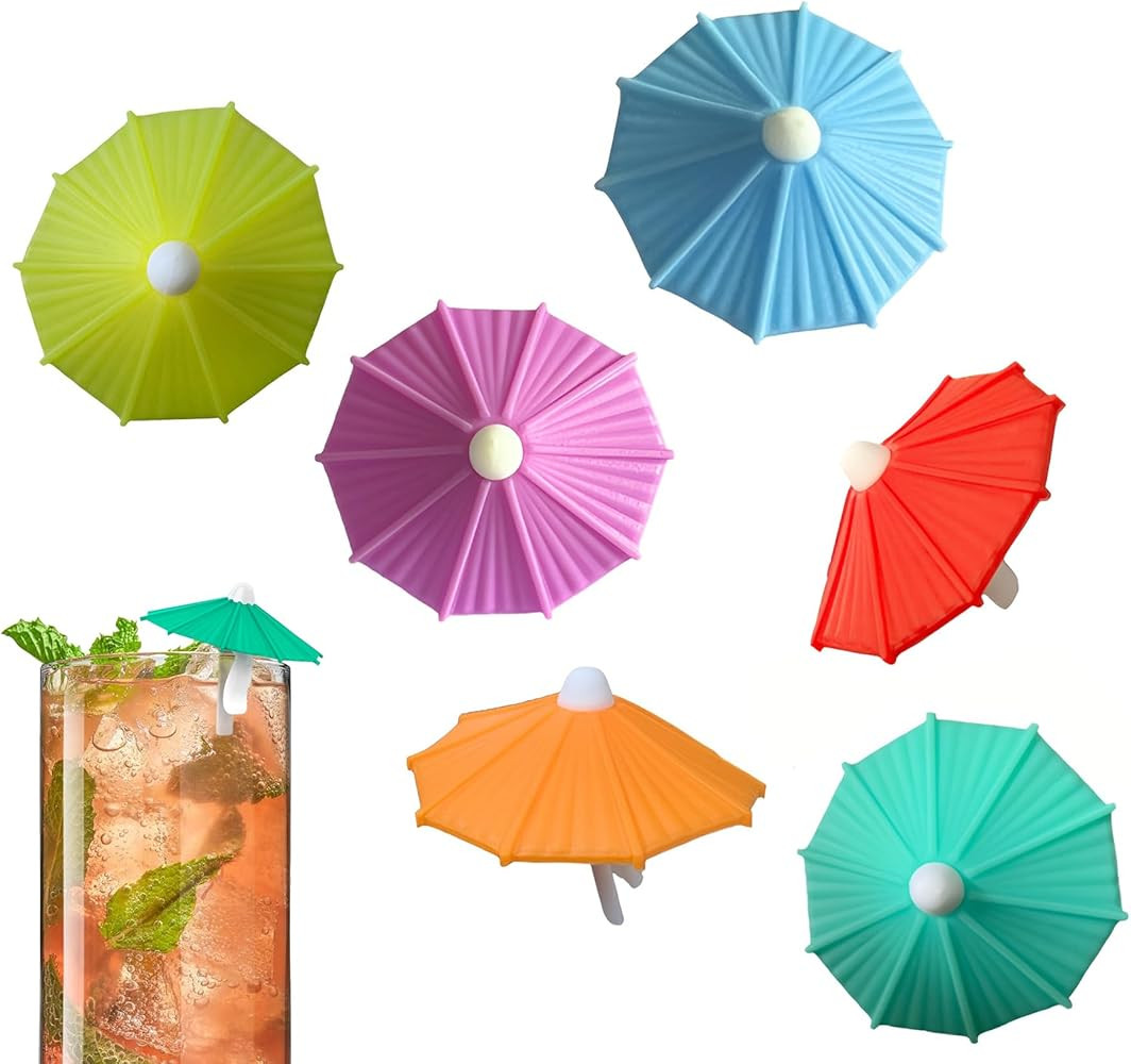 24 Pcs Silicone Wine Glass Charms, Reusable Drink Markers for Glass or Cups, Wine Charms for Stem... | Amazon (US)