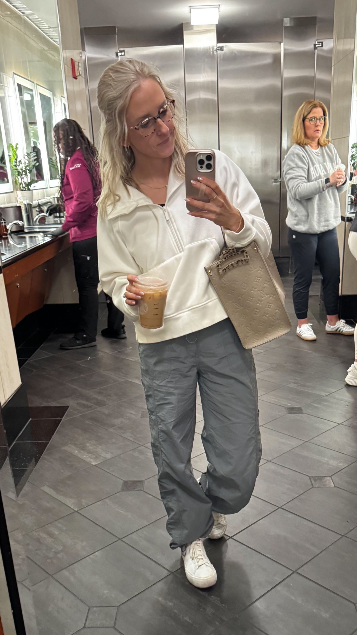 Vacation travel fit! Comfy & lightweight when going from cold weather to warm! Obsessed with these Walmart parachute pants and this pullover!

#LTKTravel