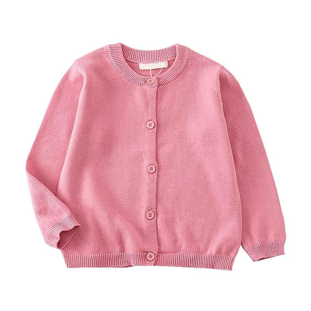 LNICEAR Toddler Boys Girls Crewneck Cardigan Sweaters Long Sleeve Kids Button Cotton School Unifo... | Amazon (US)
