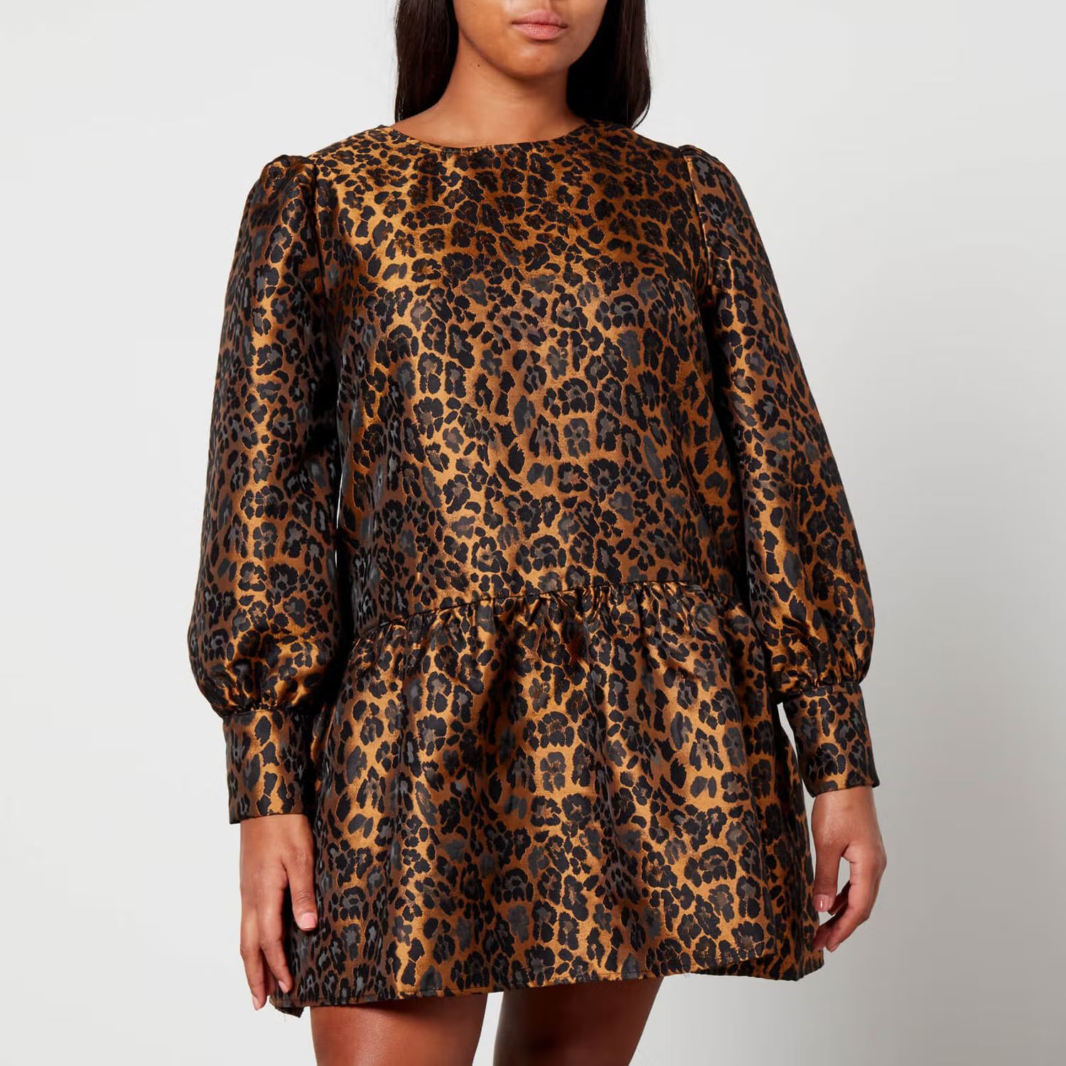 Never Fully Dressed Leopard-Jacquard Mini Dress | The Hut (Global)