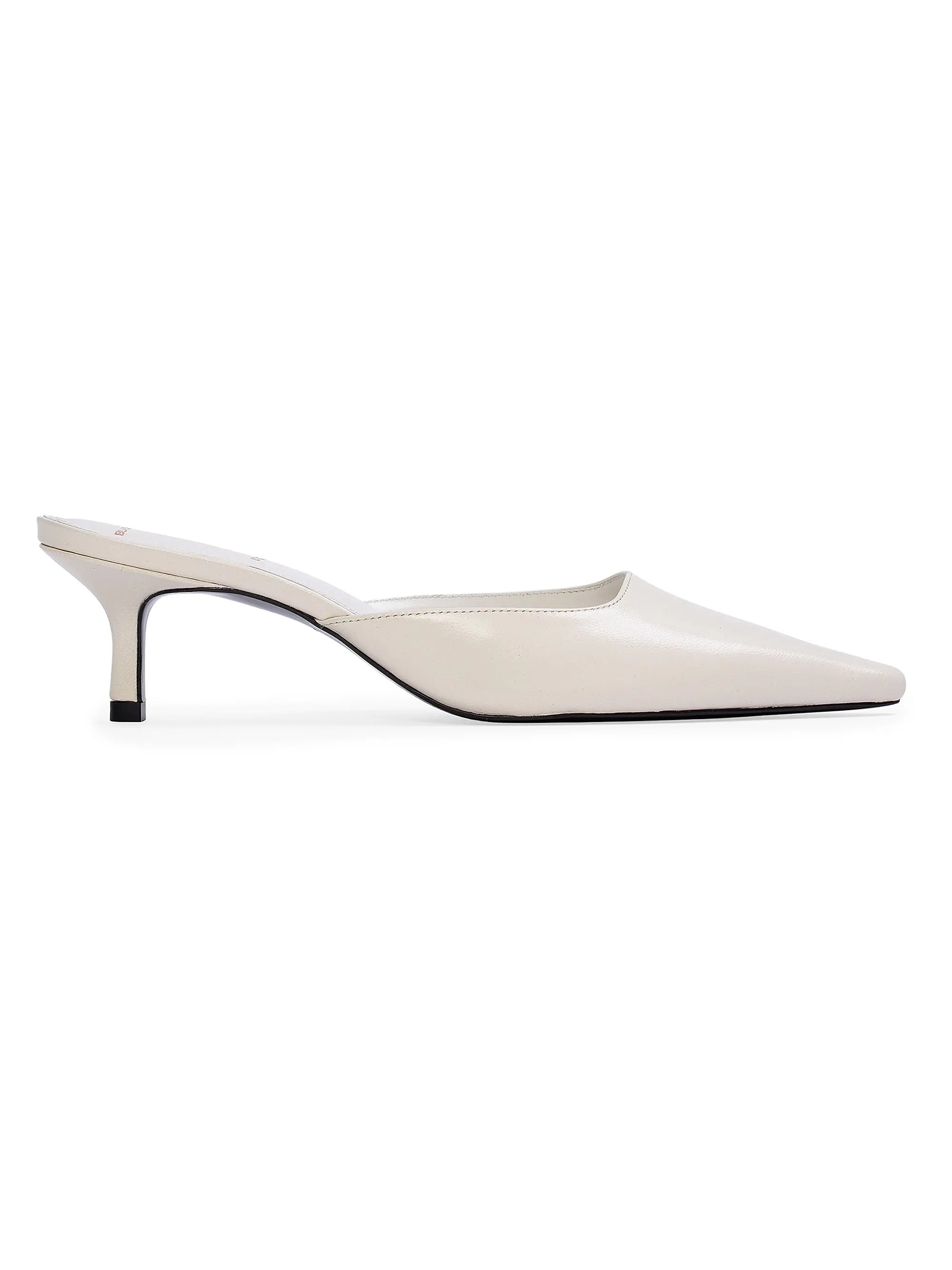 Black Suede Studio Riley 50MM Leather Mules | Saks Fifth Avenue | Saks Fifth Avenue