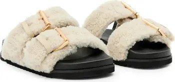 AllSaints Sian Genuine Shearling Sandal (Women) | Nordstrom | Nordstrom