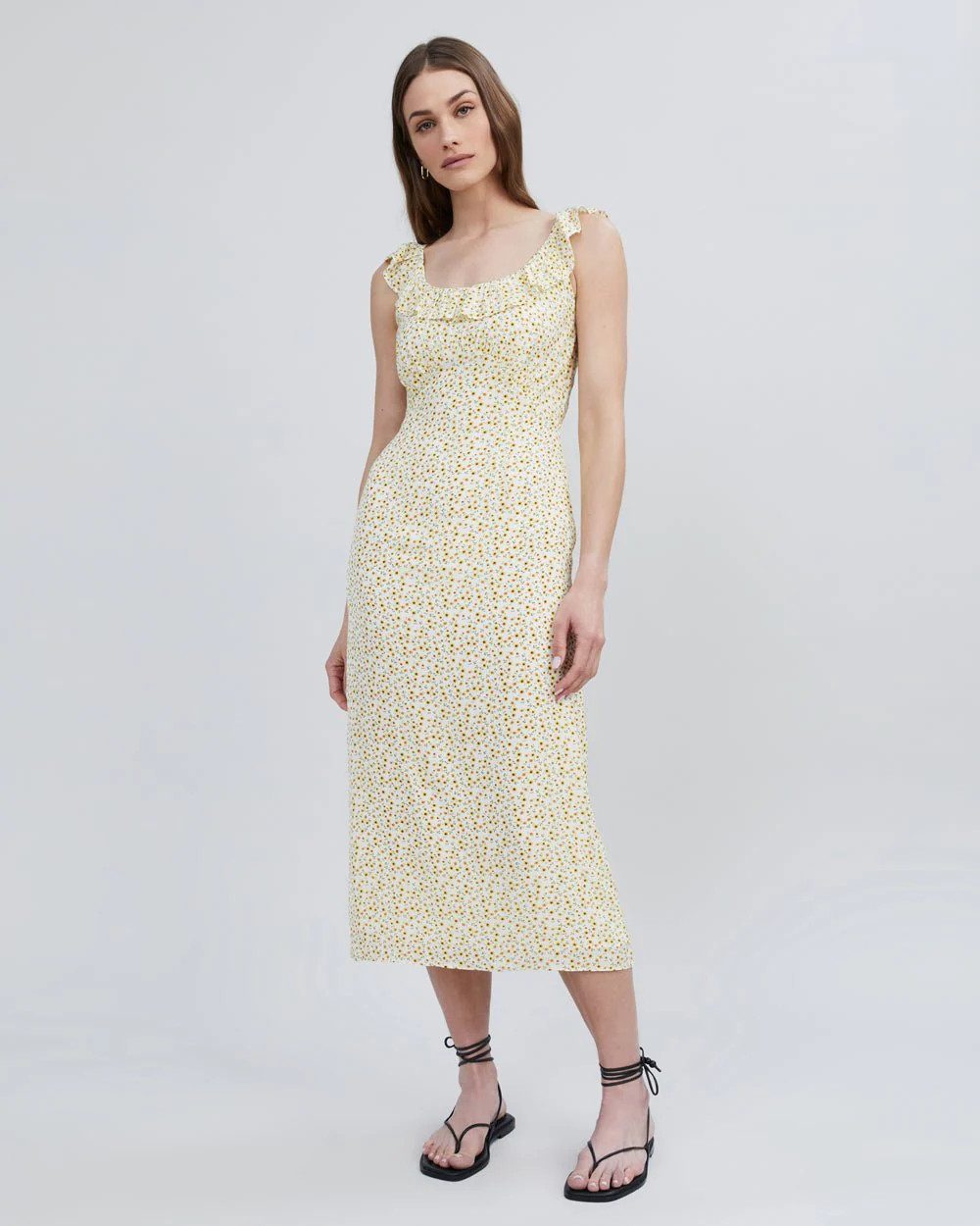 The Aurella Dress in Sunflower Print | Solid & Striped