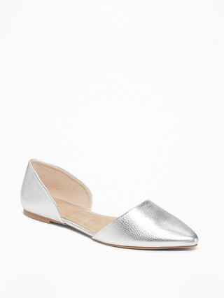 Metallic D'Orsay Flats for Women | Old Navy US