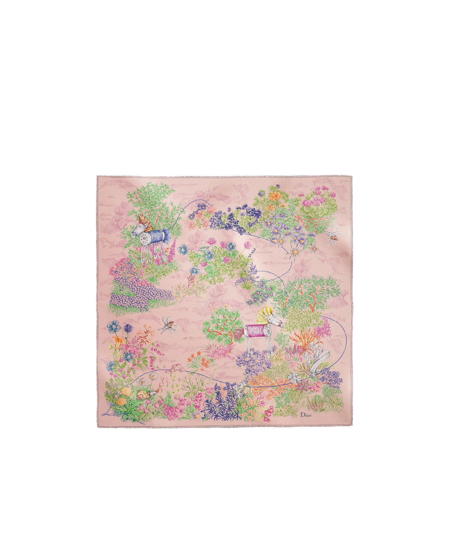 Dior Charming Garden 90 Square Scarf | Senser US