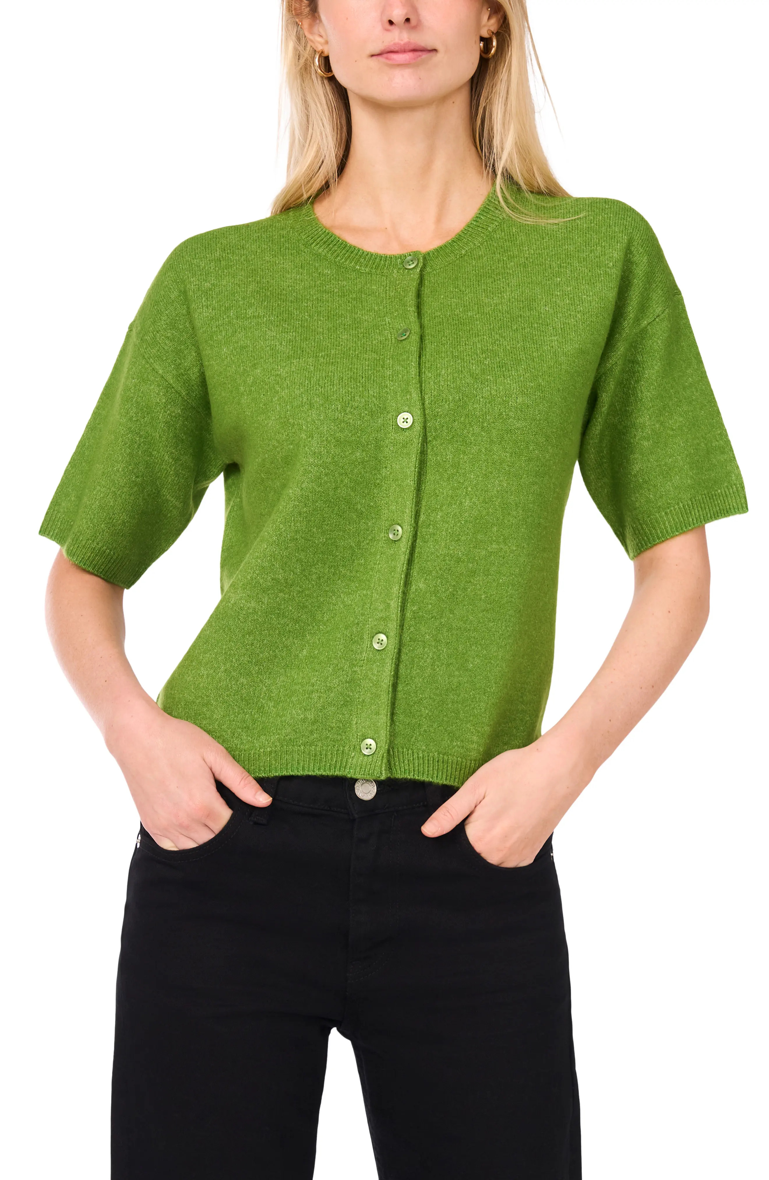Vince Camuto Short Sleeve Cardigan (Women) | Nordstrom | Nordstrom