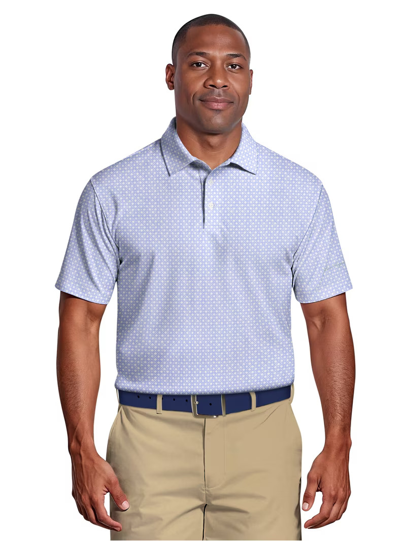 Ben Hogan Men's & Big Men's Performance Shibori Geo Short Sleeve Polo Shirt, up to 5XL | Walmart (US)
