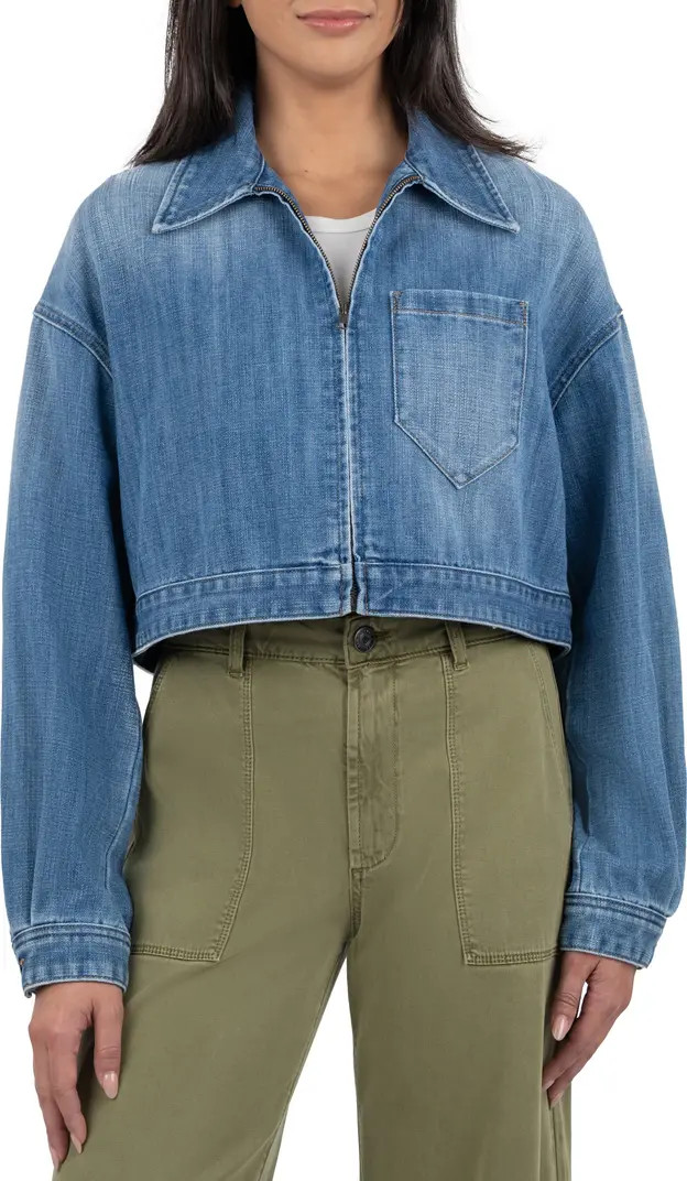 KUT from the Kloth Luna Oversize Crop Denim Jacket | Nordstrom | Nordstrom