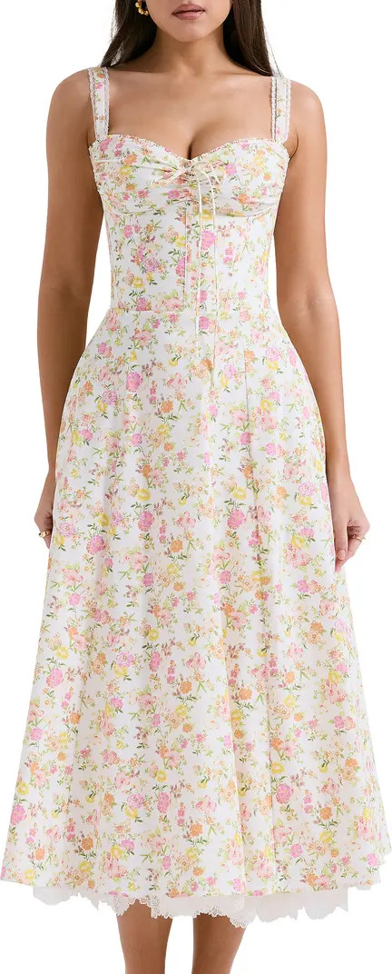 Rosalee Floral Stretch Cotton Petticoat Dress | Nordstrom