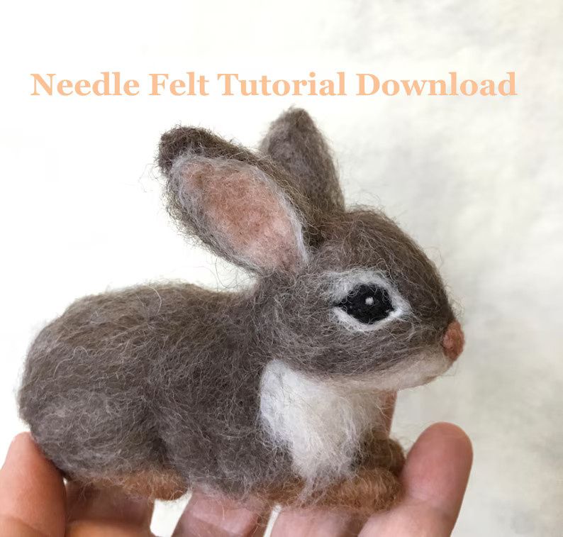 Tutorial Needle Felt Bunny Rabbit Instant Download PDF 12 | Etsy | Etsy (US)