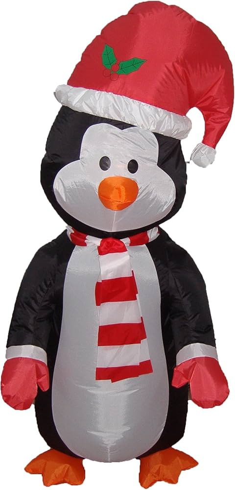 4 Foot Christmas Inflatable Cute Standing Penguin Yard Decoration LED Lights Decor Outdoor Indoor... | Amazon (US)