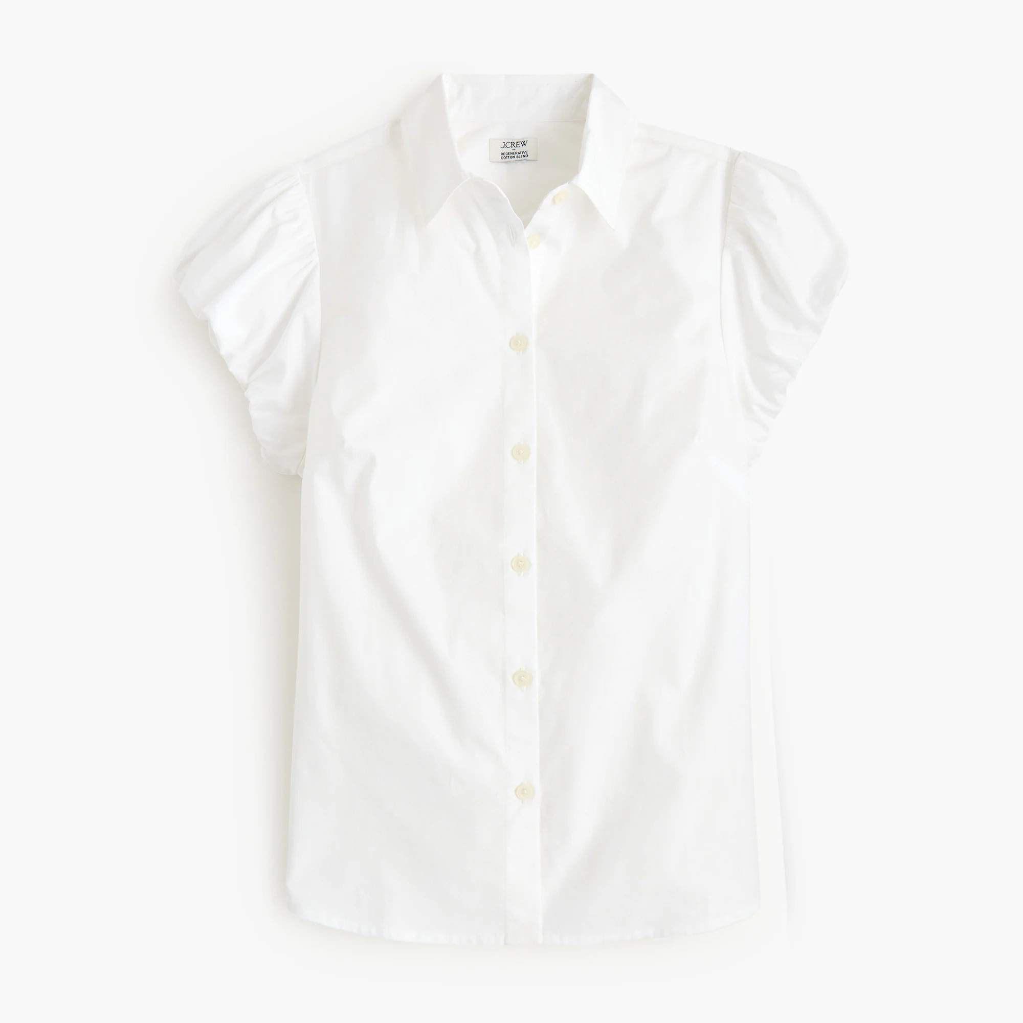 Puff-sleeve button-up top | J.Crew Factory