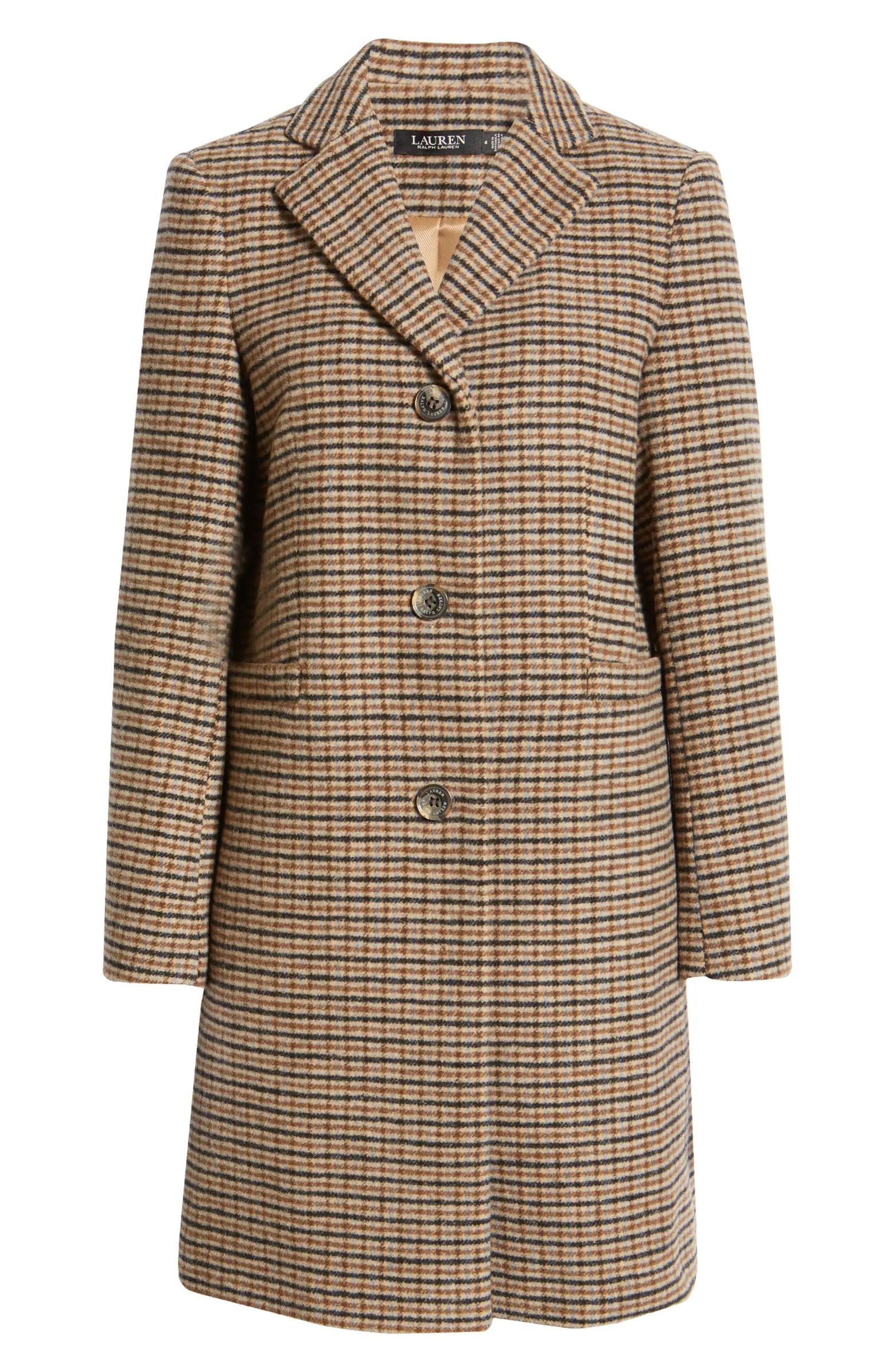 Lauren Ralph Lauren Wool Blend Reefer Coat | Nordstrom | Nordstrom