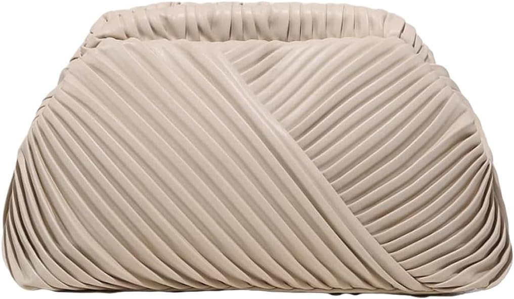 Verdusa Women's Ruched Clutch Handbags PU Leather Evening Bag Mini Purse | Amazon (US)