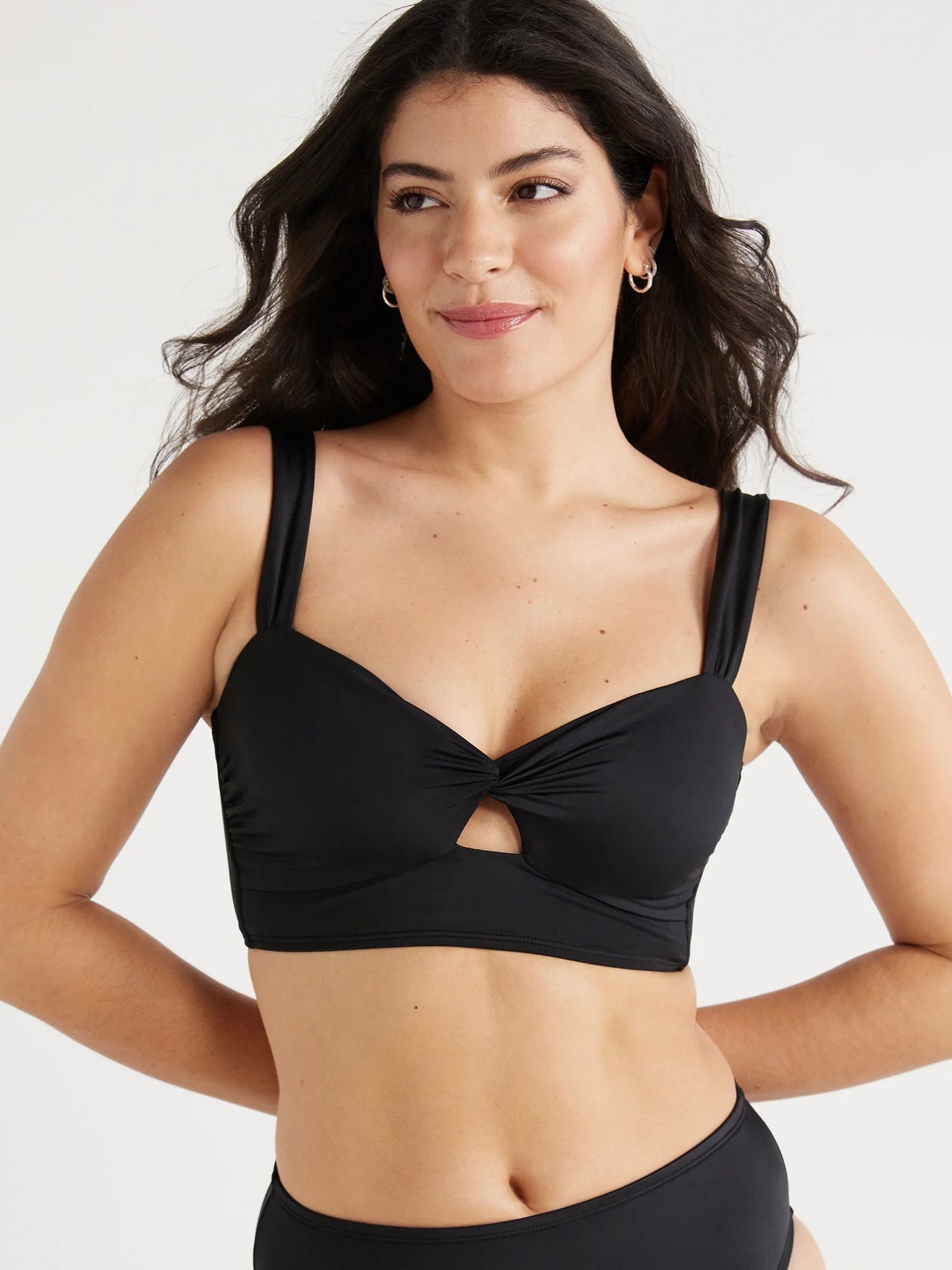 Sofia by Sofia Vergara Women's Twist Longline Bikini Top, Sizes XS-XL | Walmart (US)