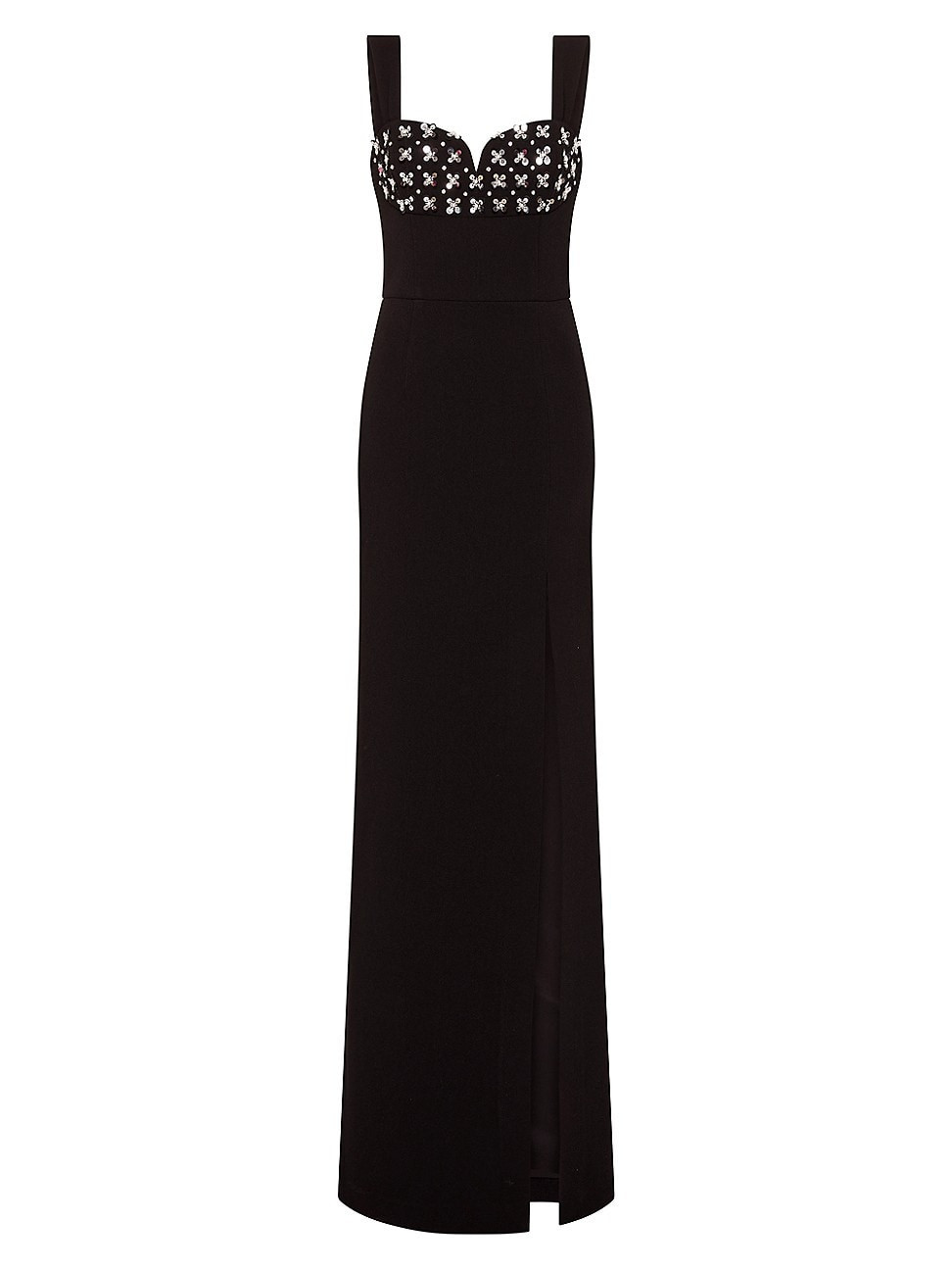 Women's Bianca Embellished Crepe Gown - Black - Size 0 | Saks Fifth Avenue