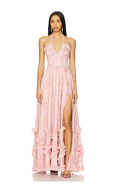 V. Chapman Scarlette Gown in Light Pink Tapestry Rose from Revolve.com | Revolve Clothing (Global)