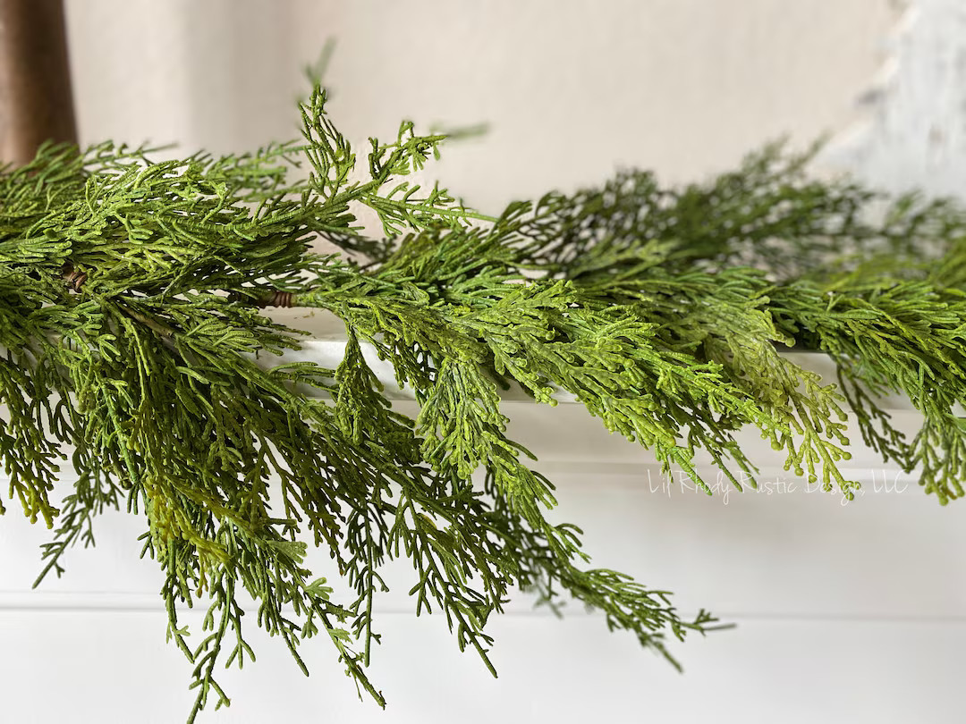 Cedar Real Touch 5' 6' Realistic Faux Garland - Etsy | Etsy (US)