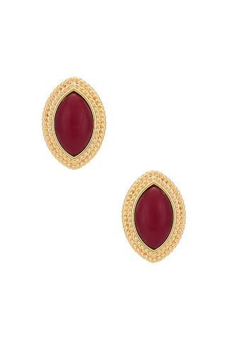 Heaven Mayhem Wine Earrings in Burgundy & Gold from Revolve.com | Revolve Clothing (Global)