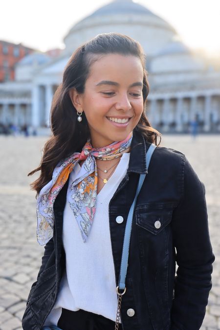 Black, white and a printed neck scarf. That’s how I created outfits this week in Italy 💕

#LTKSeasonal #LTKeurope #LTKstyletip