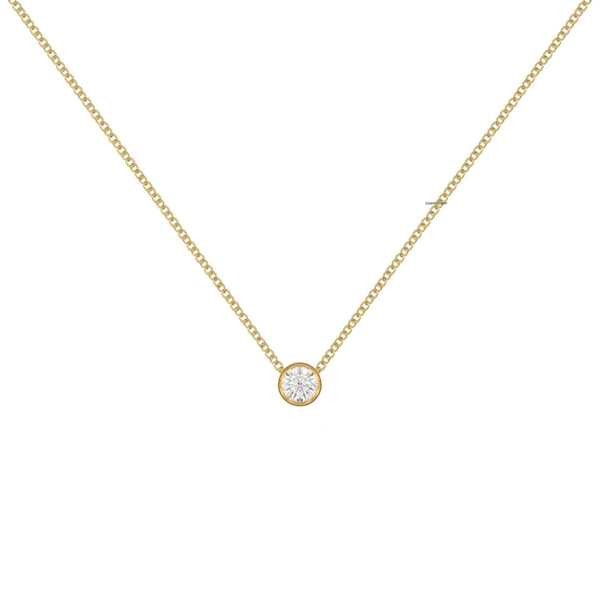 Diamond Solitaire Necklace | Diamond Aupair
