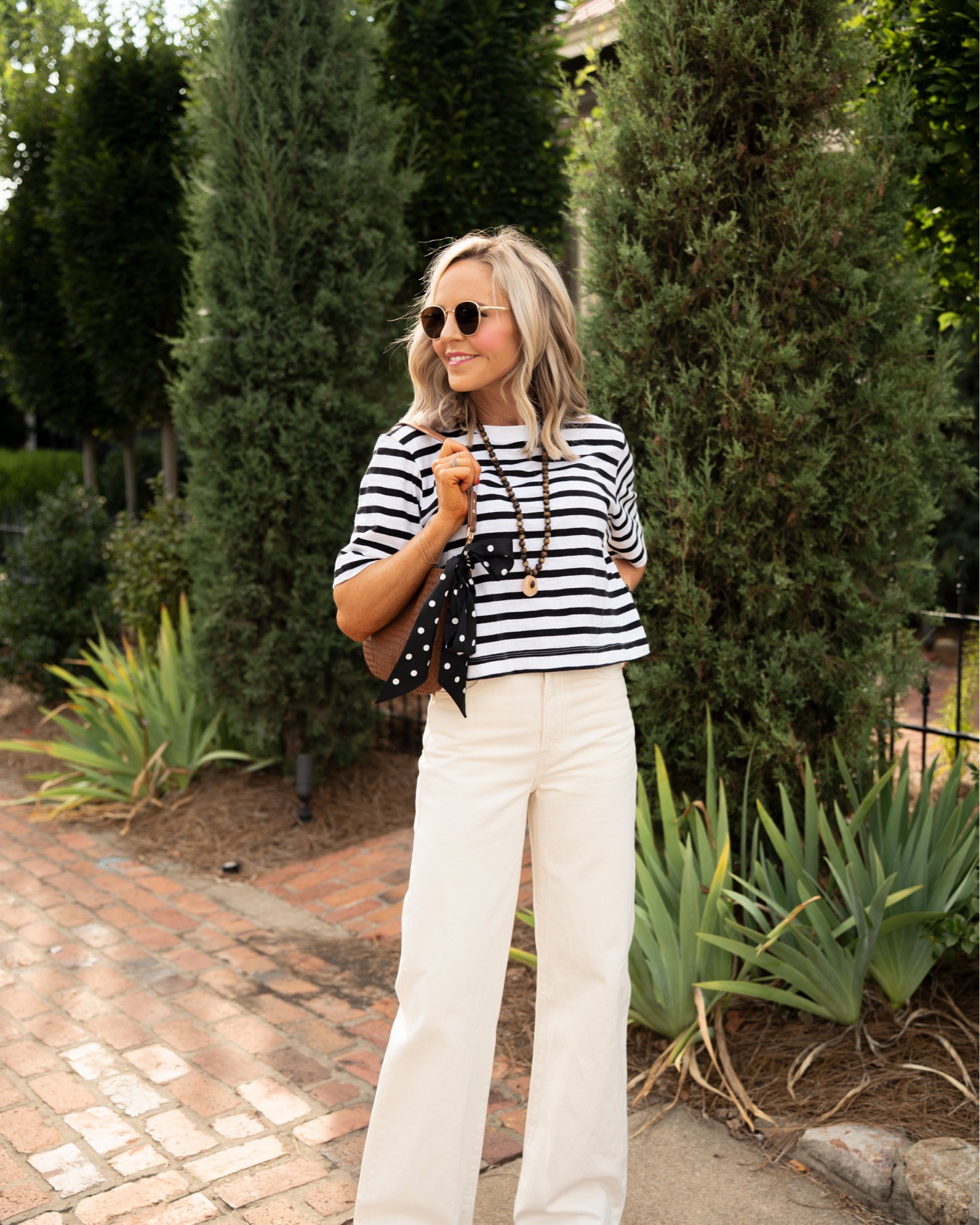 Dallas done right 🖤🤍
wearing XS in my go-to striped tee from @Anthropologie and the best wide leg off white jeans from @Shopbop (size 24) •

#LTKgrwm #LTKootd #LTKOver40