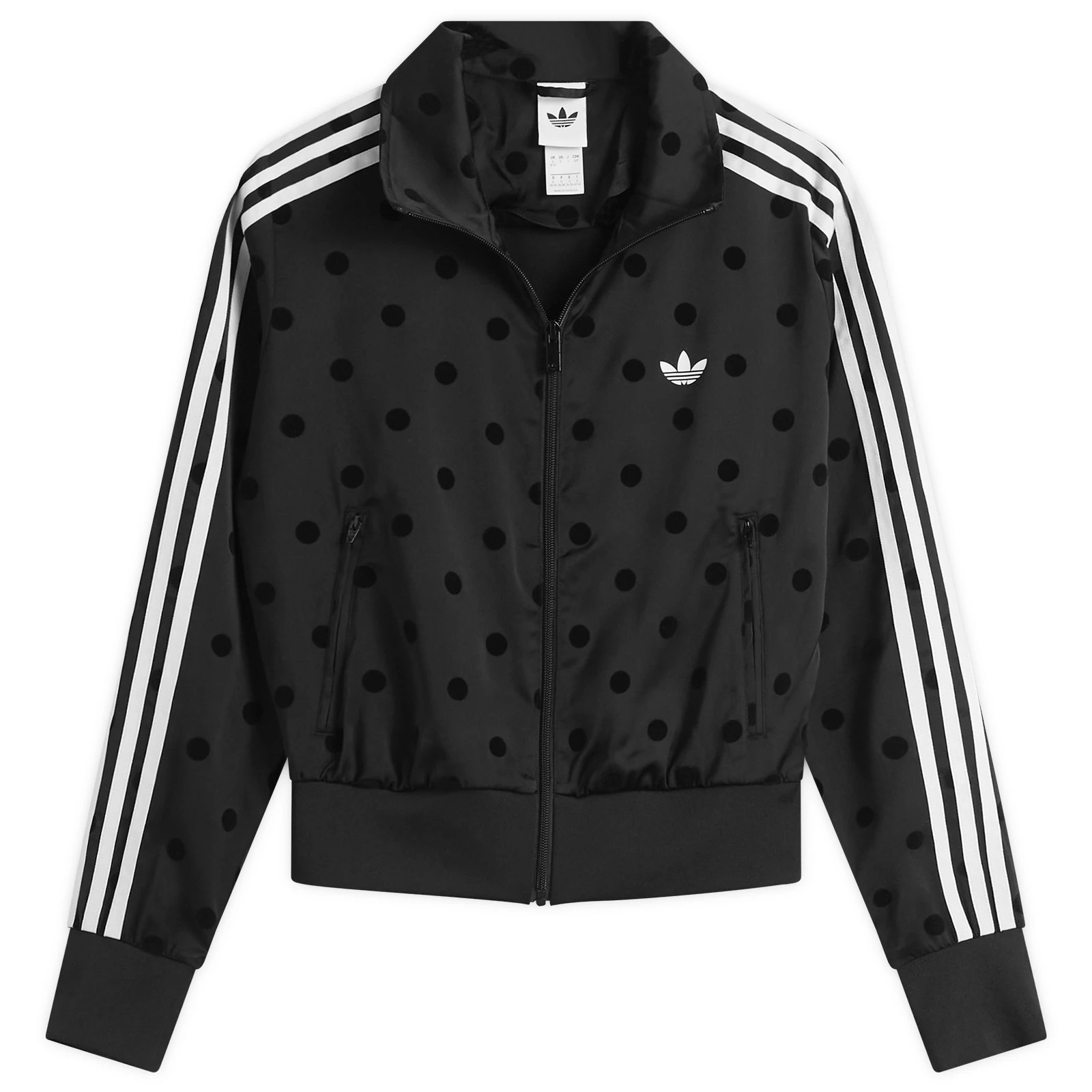 Adidas Women's Polka Dot Firebird Tracktop in Black, Size Medium | END. Clothing