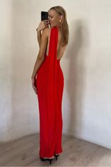 Hendricks One Shoulder Dress — Red | YLLW The Label