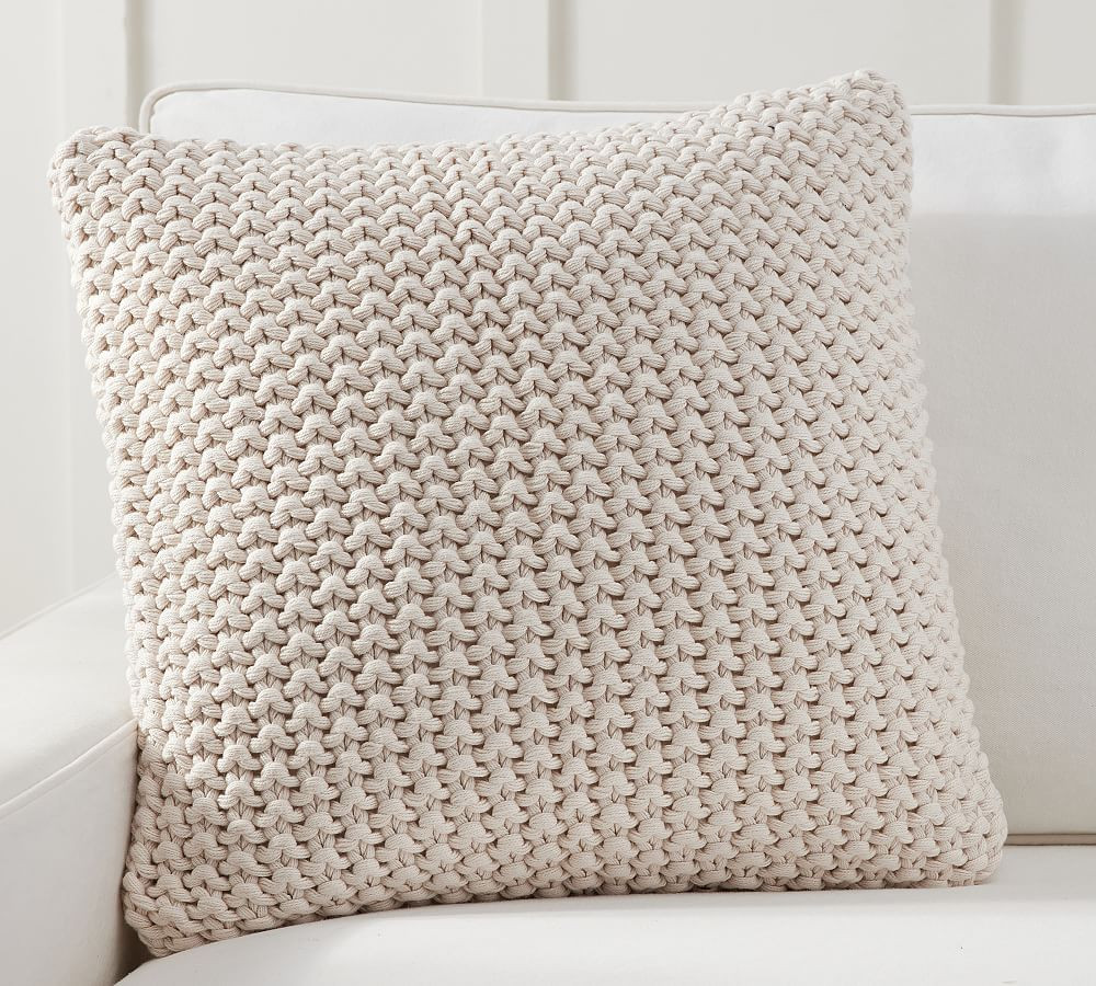 Bayside Seed Stitch Pillow Cover | Pottery Barn (US)
