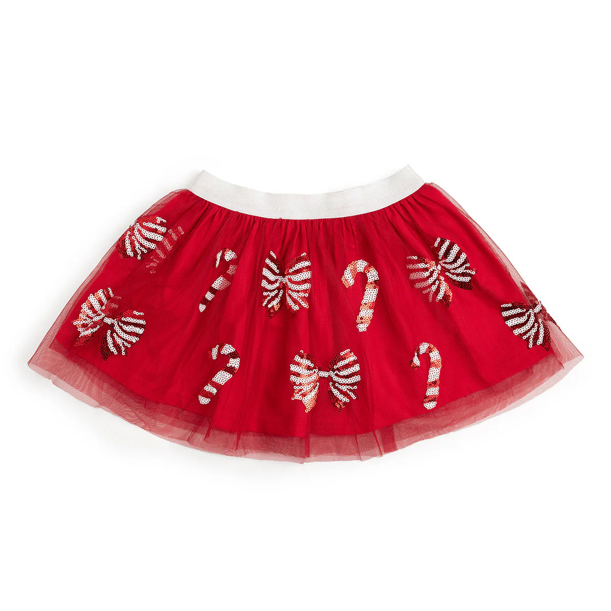 Candy Cane Coquette Sequin Christmas Tutu | Sweet Wink