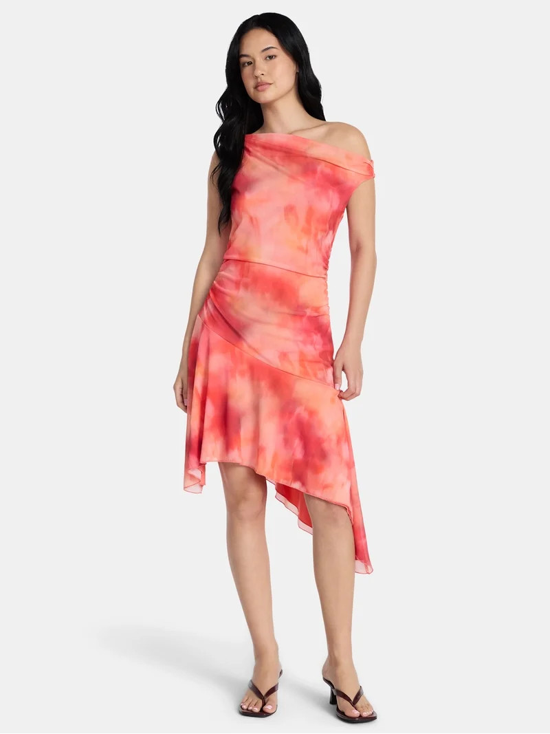 Madden NYC Women\u2019s Asymmetrical Midi Dress, Sizes XXS-XXL | Walmart (US)