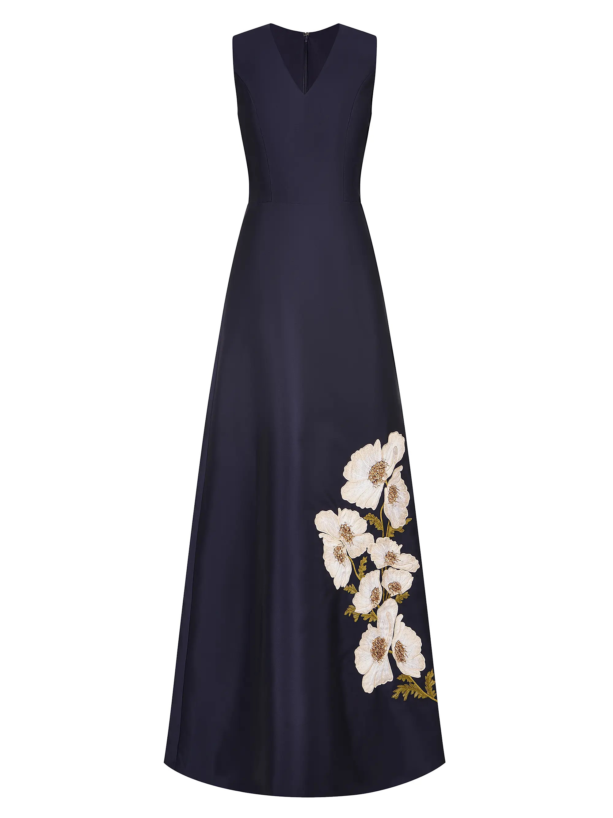 Aurelia Mikado V-Neck Gown | Saks Fifth Avenue