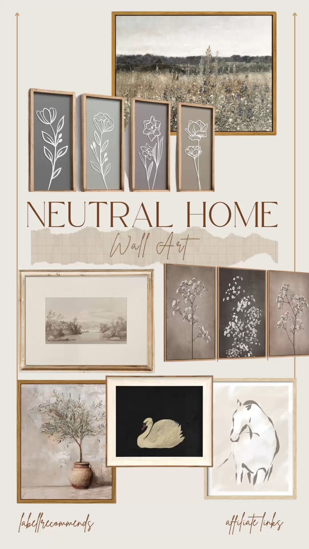 Subtle. Sophisticated. Effortless. These neutral wall art pieces instantly elevate your space without overpowering it. 

	#NeutralHomeDecor
	#WallArtInspo
	#neutraldecor
	#neutralhome
	#amazonfinds

	1.	neutral wall art 
	2.	minimalist wall decor ideas
	3.	modern neutral home accessories
	4.	beige, gray, taupe and white pictures 
	5.	wall pictures, wall art

#LTKFindsUnder50 #LTKHome