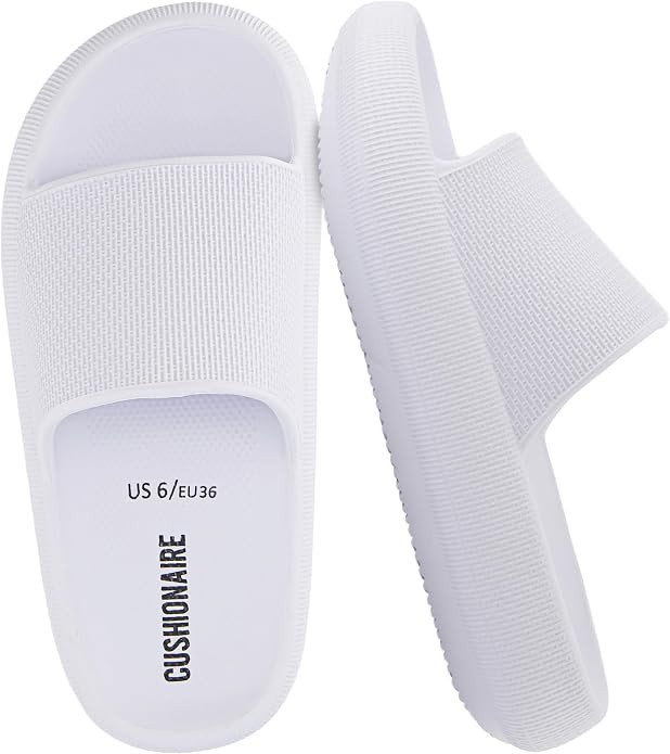 CUSHIONAIRE Feather EVA Slides for Women – Comfortable Slip On Womens Slippers, Indoor Outdoor ... | Amazon (US)