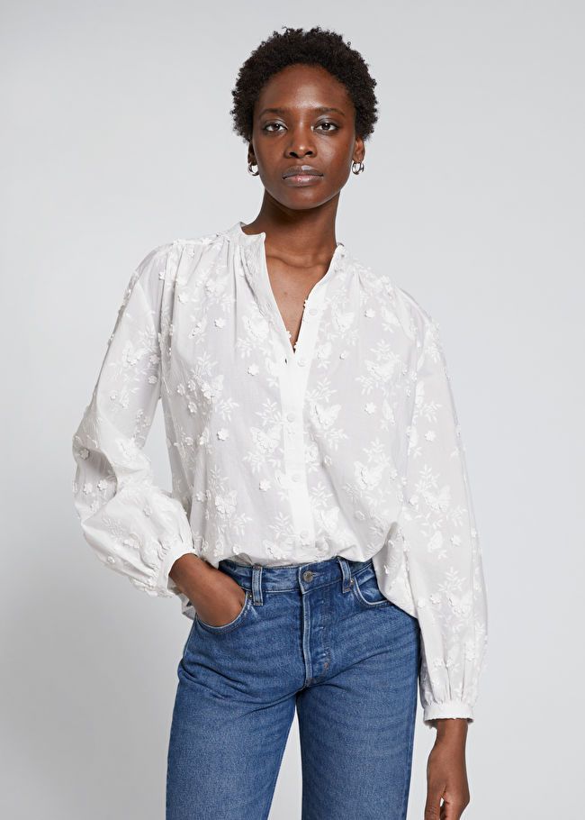 Voluminous Stand Collar Blouse | & Other Stories US