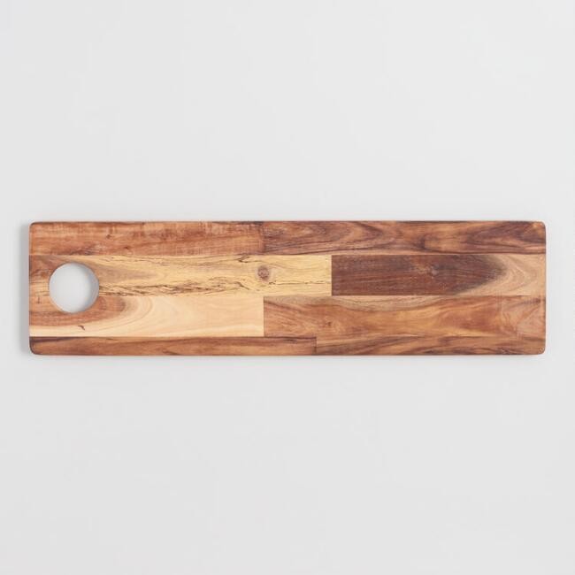 Large Acacia Wood Charcuterie and Cheese Serving Board | World Market