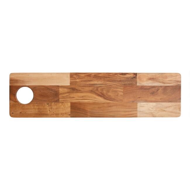 Large Acacia Wood Charcuterie and Cheese Serving Board | World Market