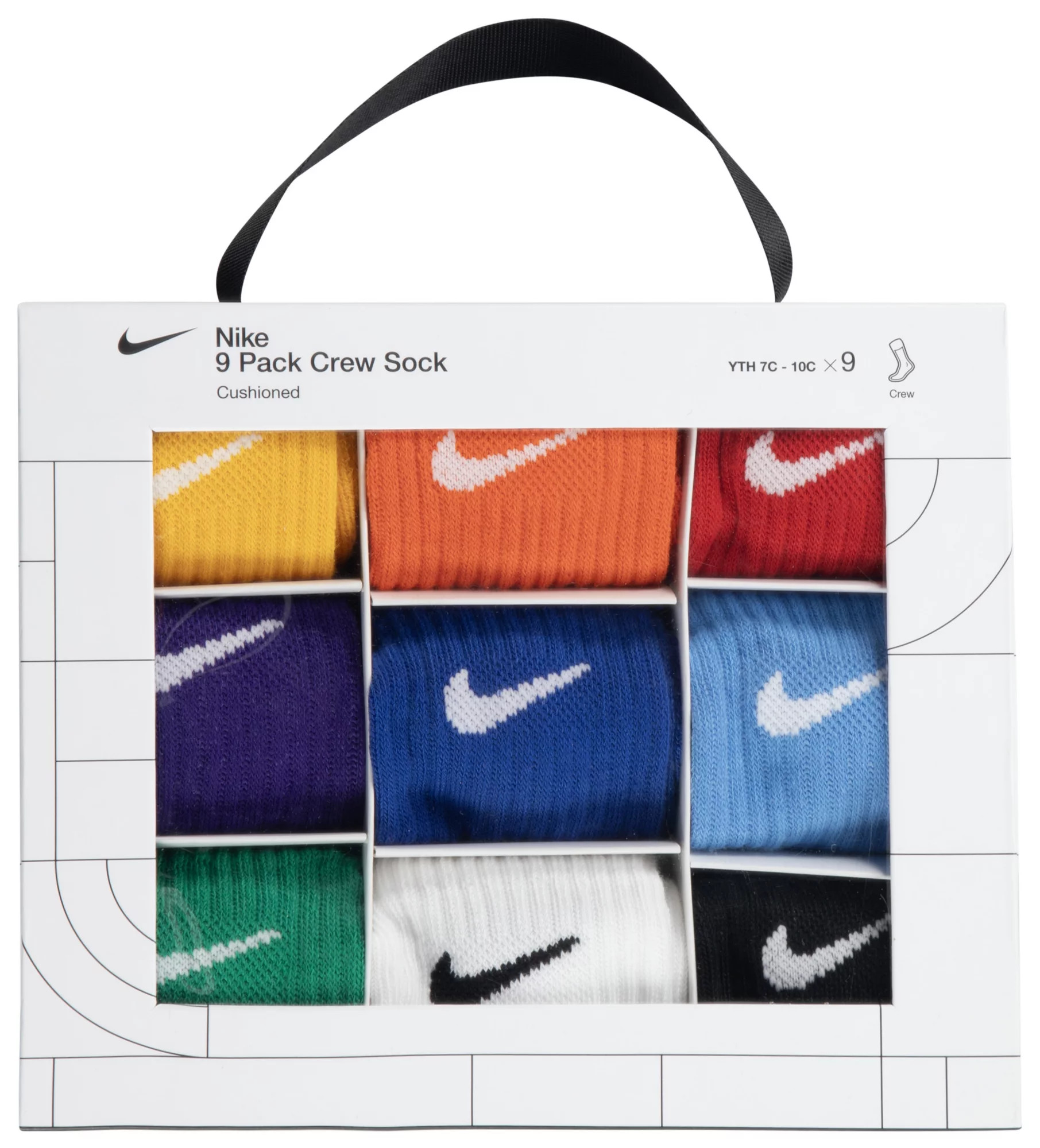 Nike Youth 9-Pack Holiday Crew Socks Gift Box | DICK'S Sporting Goods