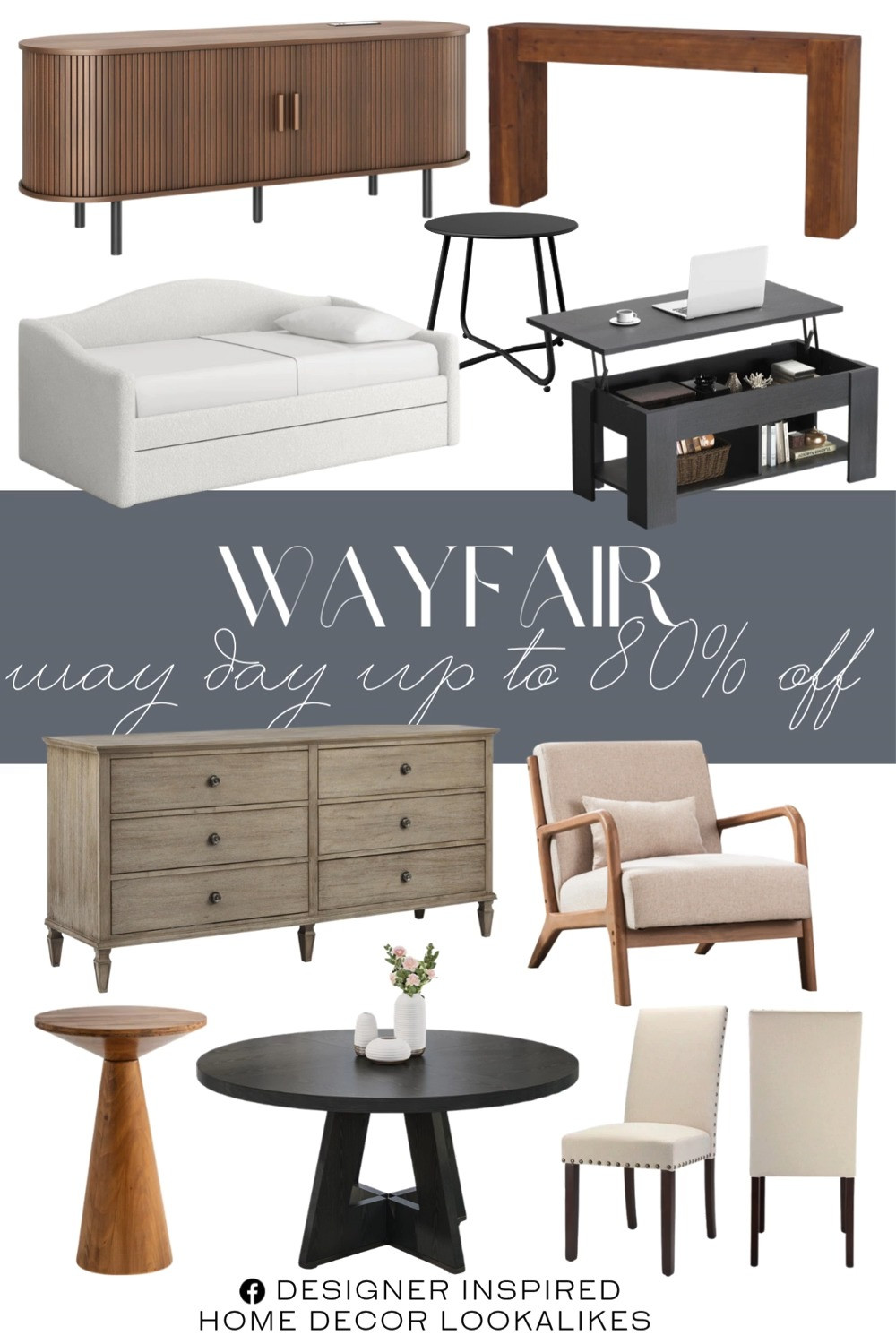 Wayfair Way Day Sale. Up to 80% Off Furniture Sale. Contemporary Home Deals. Home Upgrade Event. Modern Home Furniture Sale. Limited-Time Home Sale. Home Makeover Sale. Seasonal Furniture Sale. Home Essentials Sale. 

Home more affordable option find copy cat similar look for less budget friendly affordable cheap cheaper beautiful pretty. Clearance sale coupon code discount code promo code luxury lookalike look a like Inspo inspiration inspired by idea ideas Love like these? I share multiple every day in my FB group.
#wayfairsale #wayday #furnituredeals #modernliving #homeinspo #furniturefinds #homeessentials #salealert #seasonalsale 

 #LTKHome #LTKSaleAlert