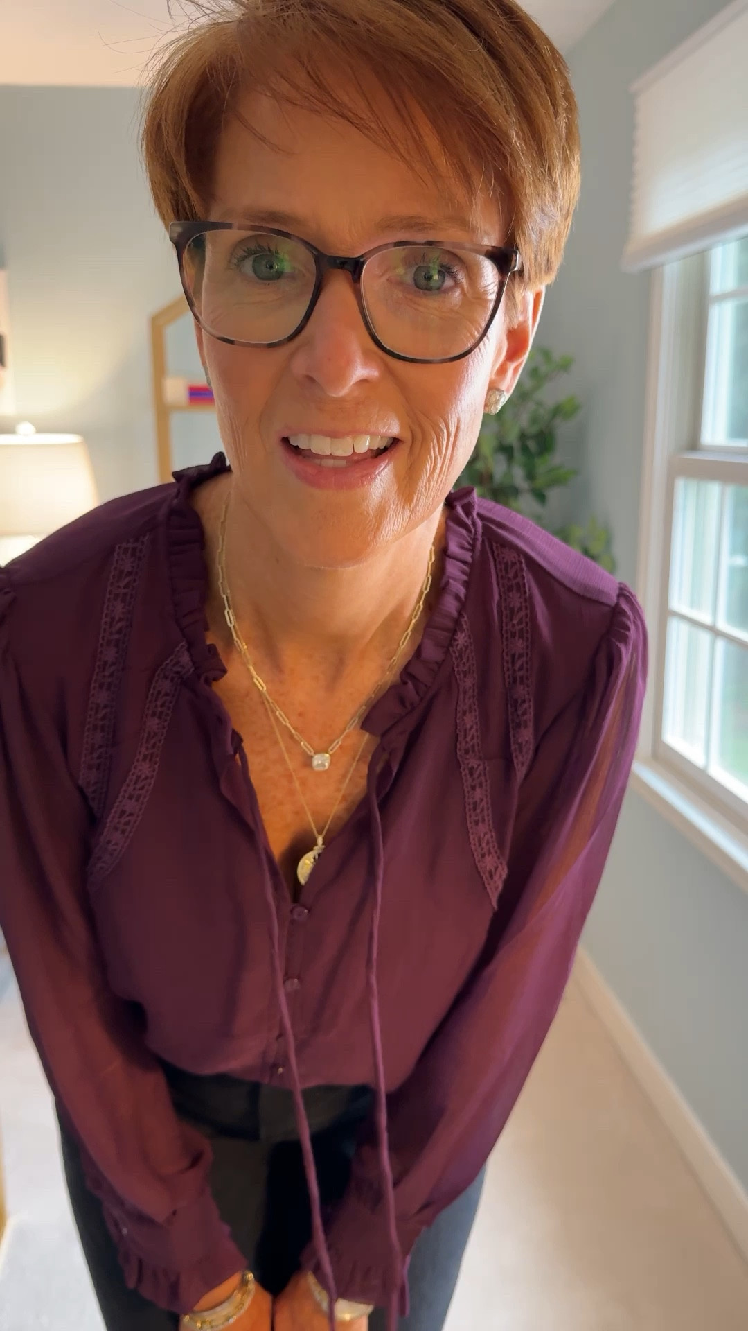 Beautiful new deep eggplant color blouse from Gibsonlook

#LTKStyleTip #LTKFindsUnder100 #LTKOver40