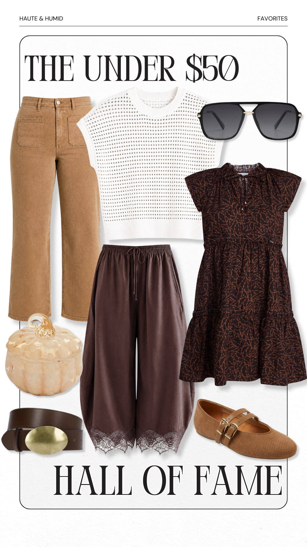 Fall finds under $50 that look way more expensive than they are. These rich browns, easy layers, and accessories are so good for transitioning into the season without spending a ton.

fall finds under $50, affordable fall fashion, fall outfit ideas, brown fall outfits, fall dress, fall pants, ballet flats, fall accessories, budget friendly fashion, early fall style, hauteandhumid

#LTKootd #LTKSeasonal #LTKOver40