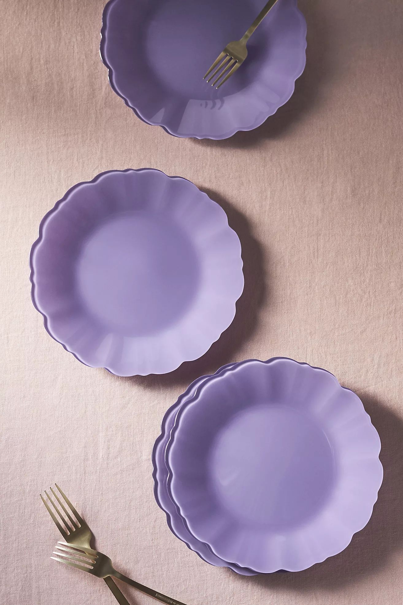 Adley Glass Dessert Plates, Set of 4 | Anthropologie (US)