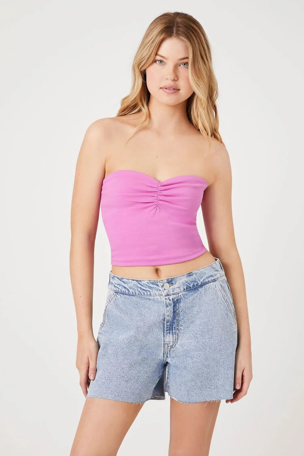 Raw-Cut Denim Shorts | Forever 21 (US)