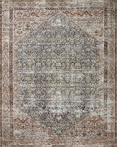 Amber Lewis x Loloi Georgie Collection GER-04 Teal / Antique 10' x 14' Area Rug | Amazon (US)
