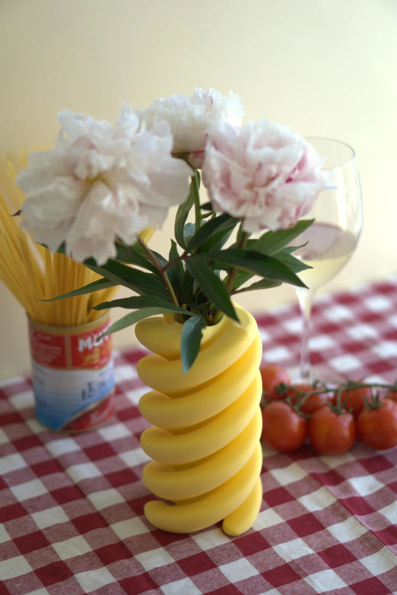 Yellow Vase Dopamine Decor - Fusilli Pasta - Waterproof - Maximalist Decor - Gift Idea for Design... | Etsy (US)